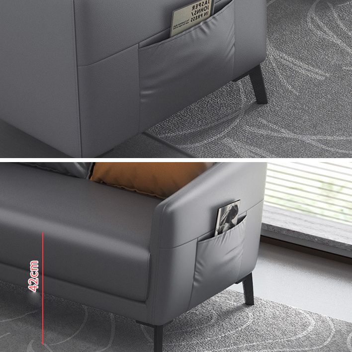 Modern Tuxedo Arm Sofa 27.55" D x24.80" H Sofa for Living Room