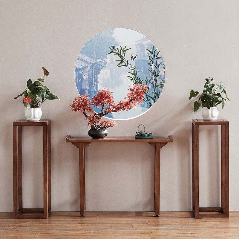 12 Inch Wide Accent Table Mid-Century Modern Rectangle Wooden Console Table