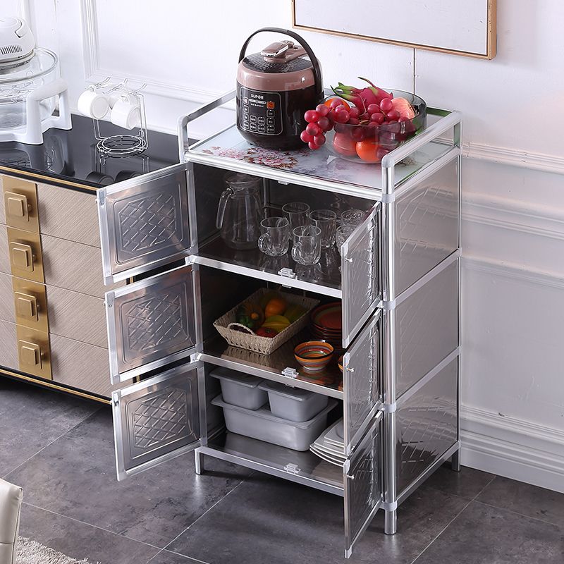 Massicco di sideboard per sala da pranzo in acciaio mobile moderno server buffet con archiviazione