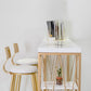 Glam Iron Bar Dining Table White Wood Rectangle Indoor Bistro Table with Shelf Clearhalo 'Bar Furniture' 'Bar Tables' 'bar_tables' 'furn' 'furn_bar_tables' 'Furniture' 'furniture_bar_tables' 'Kitchen & Dining Furniture' 1200x1200_29ecf0d6-1777-4dae-abed-728ef11a1c2f