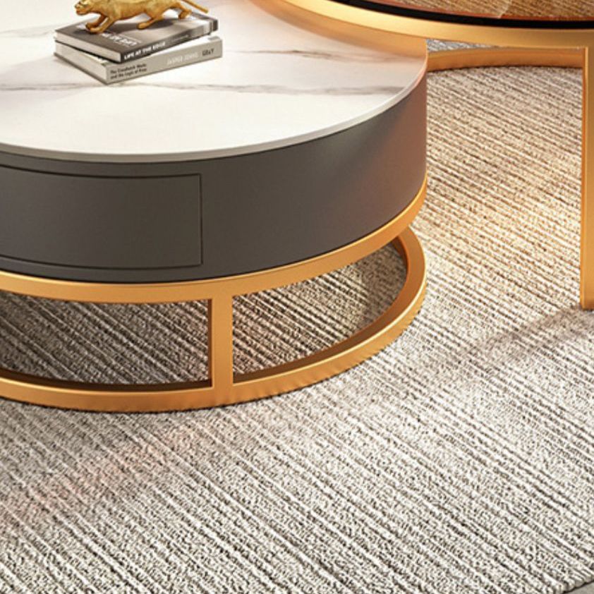 Modern Glass Coffee Cocktail Table Round Nesting Coffee Table Set Clearhalo 'Coffee & Accent Tables' 'Coffee Tables' 'coffee_tables' 'furn' 'furn_coffee_tables' 'Furniture' 'Living Room Furniture' 1200x1200_29ed27b8-dd94-40e0-96a1-b67a676935f9