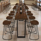 Set da pranzo per pub Glam Wood 1/2/5/7/9 pezzi Set tavolo da bar pub in marrone