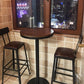Industrial Style Black Iron Bar Table Brown Wood Top Bistro Table for Cafe Clearhalo 'Bar Furniture' 'Bar Tables' 'bar_tables' 'furn' 'furn_bar_tables' 'Furniture' 'furniture_bar_tables' 'Kitchen & Dining Furniture' 'kitchen&dining_furn' 'kitchen' 1200x1200_29ee3004-46fc-4c8c-88a6-377ffbf9be79