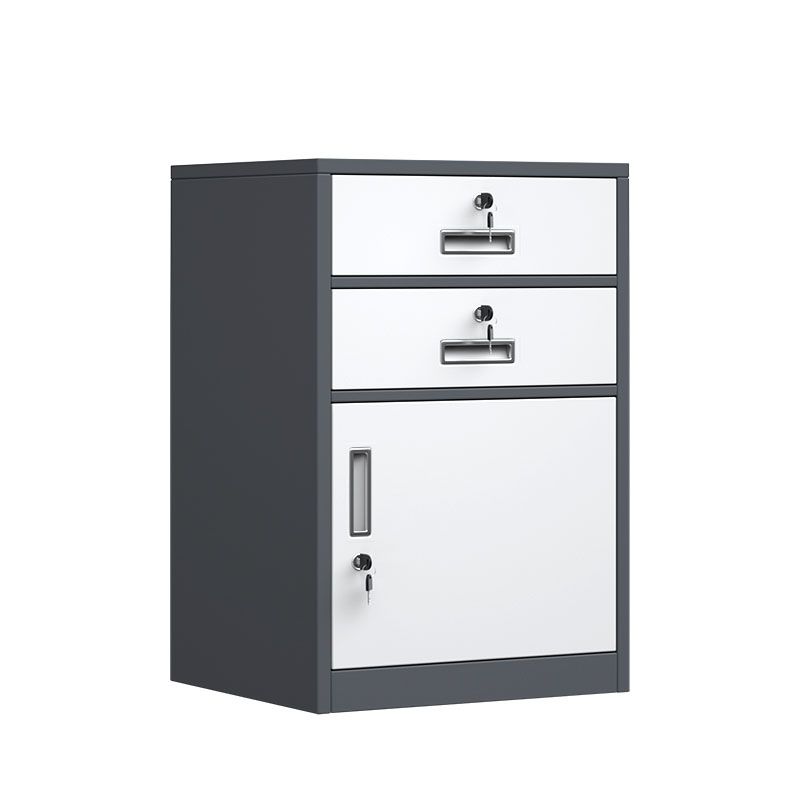 Contemporary File Cabinet Steel Frame Fireproof Vertical File Cabinet with Lock Clearhalo 'Filing Cabinets' 'filling_cabinets' 'furn' 'furn_filling_cabinets' 'Furniture' 'Office Furniture' 1200x1200_29ef1ef3-f7b8-4699-962c-9586a3cefb00