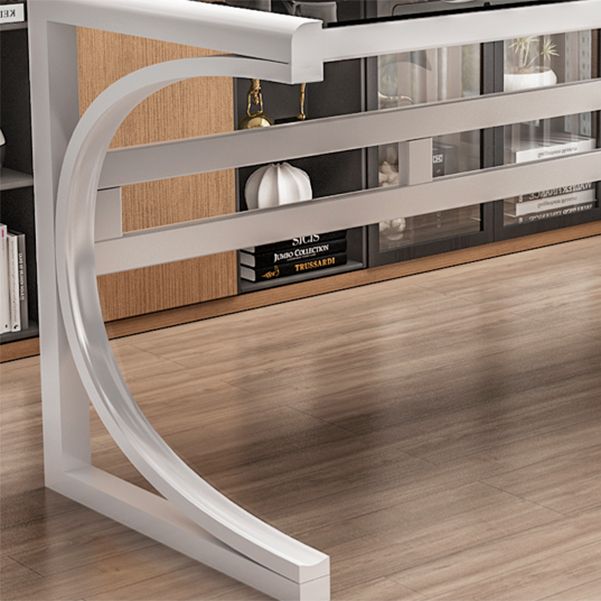 Rectangular Glass Computer Desk Contemporary Home Office Desk Clearhalo 'furn' 'furn_office_desk' 'Furniture' 'Office Desks' 'Office Furniture' 'office_desk' 1200x1200_29f0b581-fa49-4762-99ad-d34cbb6f4ad7