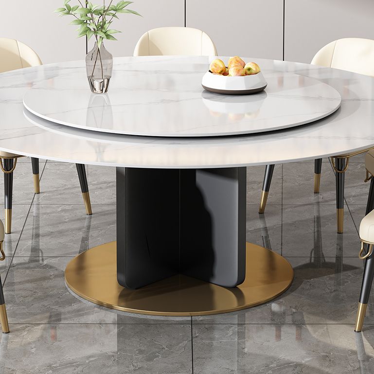 Contemporary 1/4/8/11 Pieces Furniture Round Stone Dining Set for Home Clearhalo 'Dining Room Sets' 'Dining Tables & Seating' 'dining_room_set' 'furn' 'furn_dining_room_set' 'Furniture' 'Kitchen & Dining Furniture' 1200x1200_29f16766-2e9c-45c0-869b-d0fb1b59df36