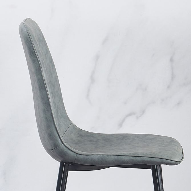 Contemporary Metal Dining Armless Chairs PU Leather Dining Chairs (Set of 2) Clearhalo ' kitchen&dining_furn' 'Dining Chairs' 'Dining Tables & Seating' 'dining_chair' 'furn' 'furn_dining_chair' 'Furniture' 'furniture_dining_chair' 'Kitchen & Dining Furniture' 'kitchen' 1200x1200_29f26ed7-8349-4c76-a958-b587322fadc7