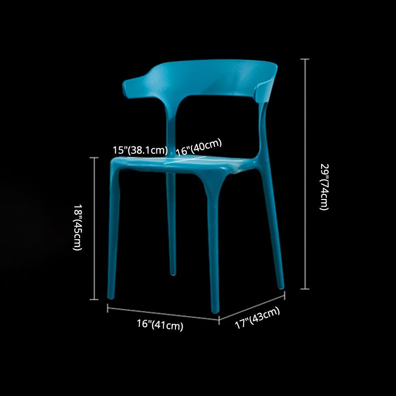 Contemporary Side Chair Stacking Dining Colorful Plastic Armless Chairs for Dining Room Clearhalo ' kitchen&dining_furn' 'Dining Chairs' 'Dining Tables & Seating' 'dining_chair' 'furn' 'furn_dining_chair' 'Furniture' 'furniture_dining_chair' 'Kitchen & Dining Furniture' 'kitchen' 1200x1200_29f26f3c-bb2e-4c4c-8256-e1549bc7ceb5