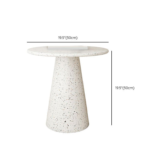 White Pedestal Coffee Table Round Coffee Table for Living Room