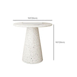 White Pedestal Coffee Table Round Coffee Table for Living Room