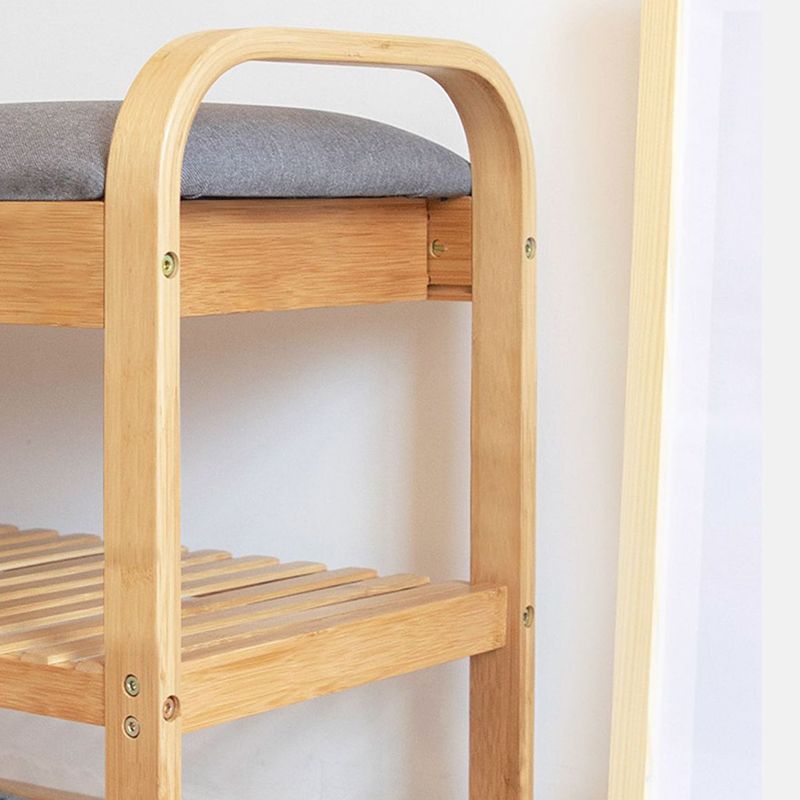 12.99" Wide Modern Entryway Cushioned Bench Bamboo Bench with Arms Clearhalo 'Benches' 'Chairs & Seating' 'furn' 'furn_benches' 'Furniture' 'Living Room Furniture' 1200x1200_29f5e6a9-0ddc-4ec3-a0b5-5da76124cc7e