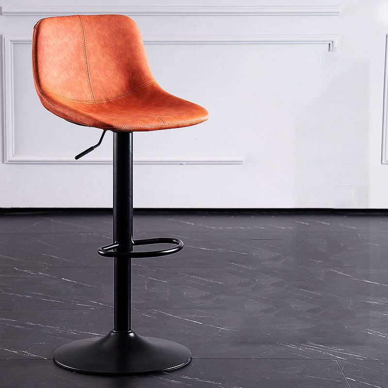 Home Modern Adjustable Height Stool Matte Finish Leather Barstool Clearhalo 'Bar Furniture' 'Bar Stools' 'bar_stools' 'furn' 'furn_bar_stools' 'Furniture' 'furniture_bar_stools' 'Kitchen & Dining Furniture' 1200x1200_29f68f73-faf9-467e-be78-3dd6ab19c8b3