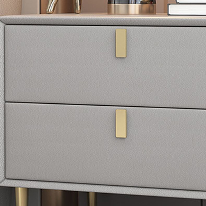 Cama de madera sólida Cabinete de noche de la cama glamorosa con 2-Drawer