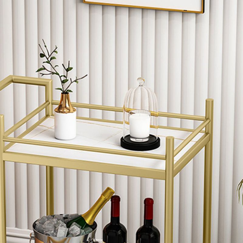 Contemporary Metal Prep Table 29.53"H Rolling Prep Table for Dining Room Clearhalo 'furn' 'furn_kitchen_islands_carts' 'Furniture' 'Kitchen & Dining Furniture' 'Kitchen Islands & Carts' 'kitchen_islands_carts' 1200x1200_29f94bd8-17ff-4910-b99b-71ba65edfeac