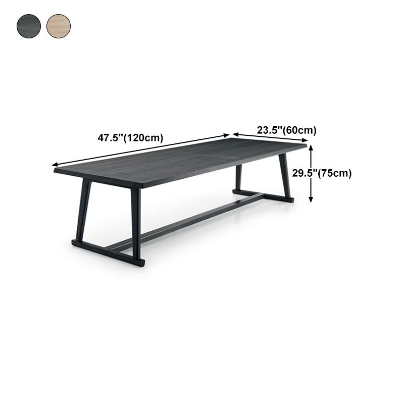 Pine Wood Top Dining Table Traditional Luxury Table with Trestle Base Clearhalo 'Dining Tables & Seating' 'Dining Tables' 'dining_table' 'furn' 'furn_dining_table' 'Furniture' 'furniture_dining_table' 'Kitchen & Dining Furniture' 'kitchen' 'kitchen_dining_table' 1200x1200_29f965ea-8ecb-4f4e-a0f2-910d35bc5223