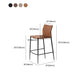 Modern Faux Leather Counter Stool Square Low Back Bar Stool for Indoor Clearhalo 'Bar Furniture' 'Bar Stools' 'bar_stools' 'furn' 'furn_bar_stools' 'Furniture' 'Kitchen & Dining Furniture' 1200x1200_29fd54a2-4162-4d07-bb5d-c098ba877c5d