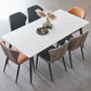 Metal Industrial Rectangle Dining Table Sintered Stone Table with Black Legs Clearhalo ' dining_table' 'Dining Tables & Seating' 'Dining Tables' 'furn' 'furn_dining_table' 'Furniture' 'furniture_dining_table' 'Kitchen & Dining Furniture' 'kitchen&dining_furn' 'kitchen' 'kitchen_dining_table' 1200x1200_29fe4362-46fa-4409-86dd-6cf241a117ff