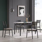 Dining Room Stone Dinner Table Rectangle 4 Legs Dining Table