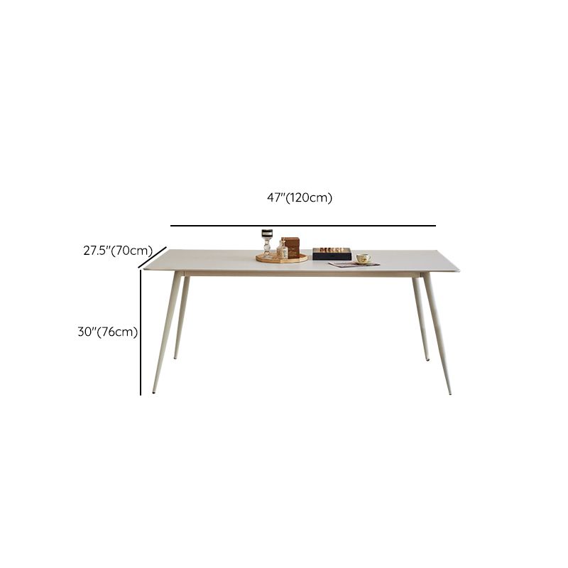 Mesa de comedor blanca Mesa de comedor de piedra sinterizada para cocina