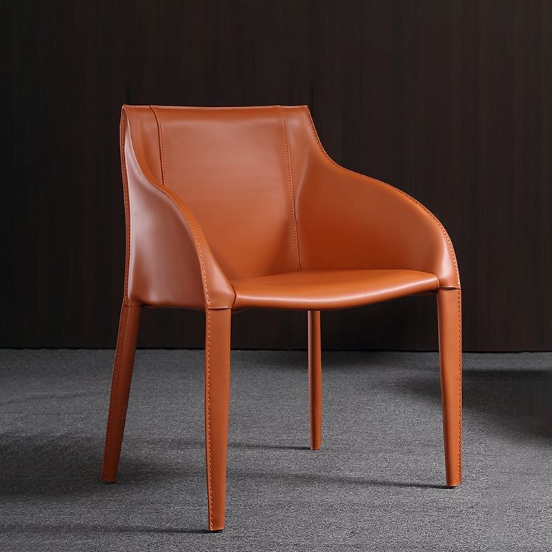 Faux Leather Dining Chairs Modern Dining Arm Chair for Kitchen Clearhalo 'Dining Chairs' 'Dining Tables & Seating' 'dining_chair' 'furn' 'furn_dining_chair' 'Furniture' 'Kitchen & Dining Furniture' 1200x1200_2a00c2b4-8a76-4be4-b7ff-c91bcc421394