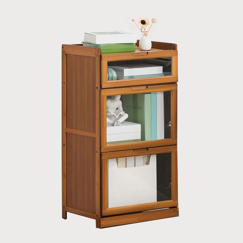 Modern Bamboo Barrister Bookcase Closed Back Bookcase for Home Office Clearhalo 'Bookcases' 'furn' 'furn_bookcases' 'Furniture' 'furniture_bookcases' 'kitchen' 'kitchen_bookcases' 'Living Room Furniture' 'Office Furniture' 1200x1200_2a00c2ee-b968-4775-a788-56569536e458