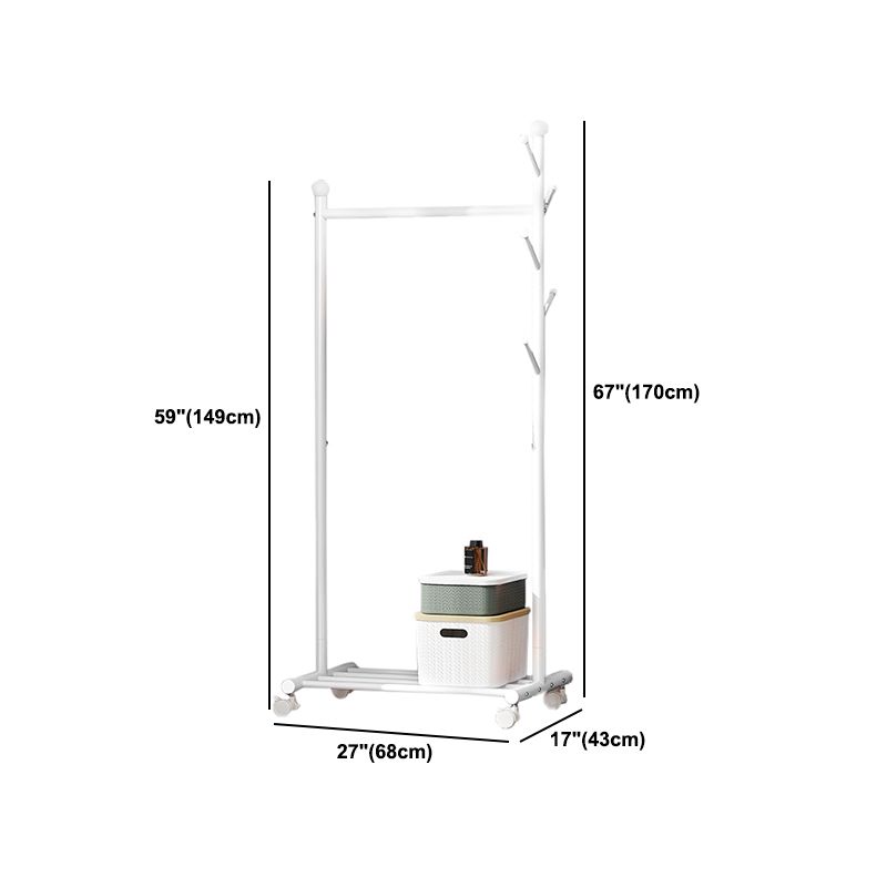 Contemporary Style Wardrobe 1-Teir Metal Wardrobe Closet for Bedroom