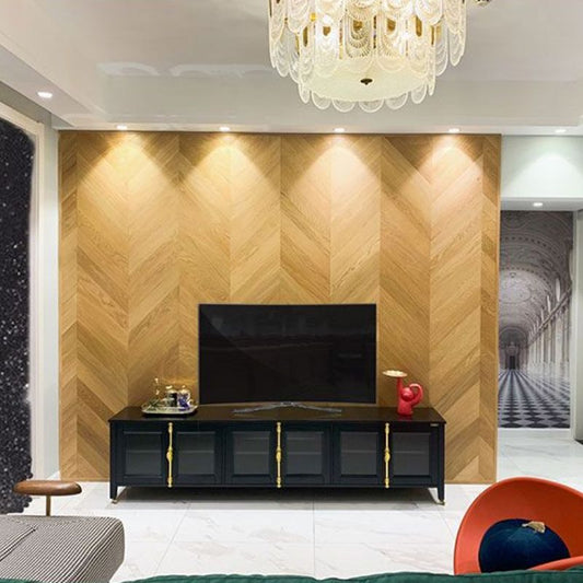 Console per media televisivi neri in metallo industriale e console di supporto TV in vetro