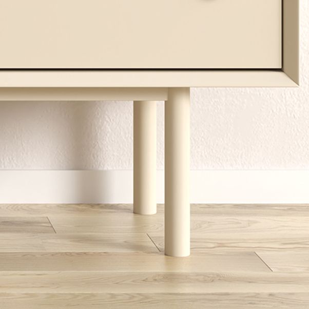 Server moderno del server da pranzo ingegnerizzato in legno con cassetti per la cucina