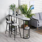 Stone Bar Dining Table Glam Bar Table with Double Pedestal for Dining Room Porch Clearhalo 'Bar Furniture' 'Bar Tables' 'bar_tables' 'furn' 'furn_bar_tables' 'Furniture' 'furniture_bar_tables' 'Kitchen & Dining Furniture' 1200x1200_2a08e12a-b788-48c5-97e9-913fe128d136
