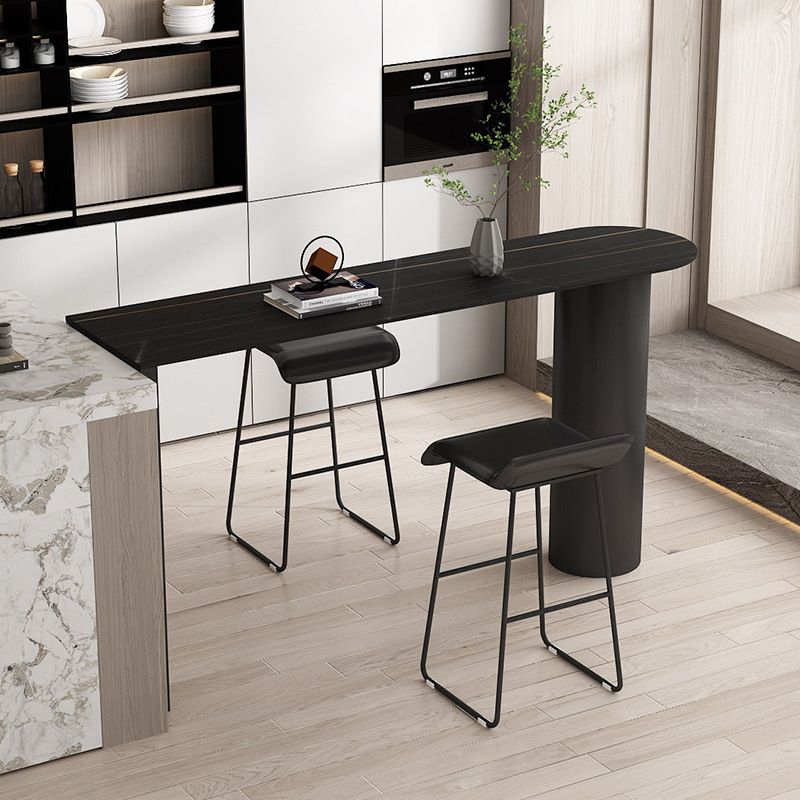 Double Pedestal Stone Bar Dining Table Indoor Modern Counter-height Pub Table Clearhalo 'Bar Furniture' 'Bar Tables' 'bar_tables' 'furn' 'furn_bar_tables' 'Furniture' 'furniture_bar_tables' 'Kitchen & Dining Furniture' 1200x1200_2a095860-5c16-48ab-b3bb-7b42df27757b