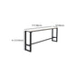 Stone Modern Cocktail Bar Table Footrest Trestle Rectangle Counter Table in White Clearhalo 'Bar Furniture' 'Bar Tables' 'bar_tables' 'furn' 'furn_bar_tables' 'Furniture' 'furniture_bar_tables' 'Kitchen & Dining Furniture' 1200x1200_2a09c9b8-61e4-4c30-8859-86c4263ed55b