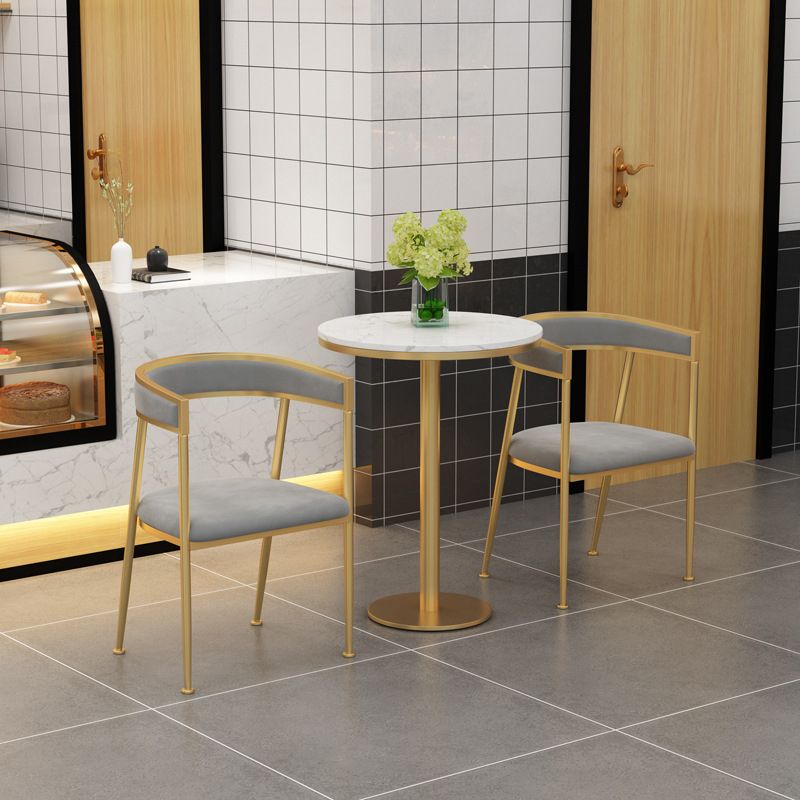 Glam Style Sintered Stone Dining Set 1/3 Pieces Dining Set for Dining Areas Clearhalo 'Dining Room Sets' 'Dining Tables & Seating' 'dining_room_set' 'furn' 'furn_dining_room_set' 'Furniture' 'furniture_dining_room_set' 'Kitchen & Dining Furniture' 1200x1200_2a0a11d0-b564-4344-a4e4-272313ebeda6