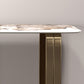 Rectangle Shape Contemporary Console Table Stone Sofa Table in Gold for Hall Clearhalo 'Console Tables' 'console_tables' 'Entry & Mudroom Furniture' 'furn' 'furn_console_tables' 'Furniture' 1200x1200_2a0a8927-f53d-410b-9df2-d6c1b6cfa887