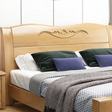 Letto da slitta scandinava con testiera in legno di gomma/cal King size