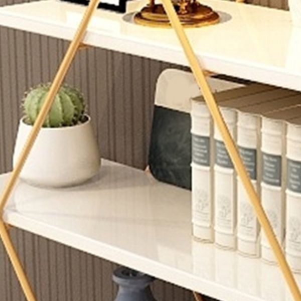 Libreria aperta libreria leggera in metallo di lusso in metallo a 3 livelli