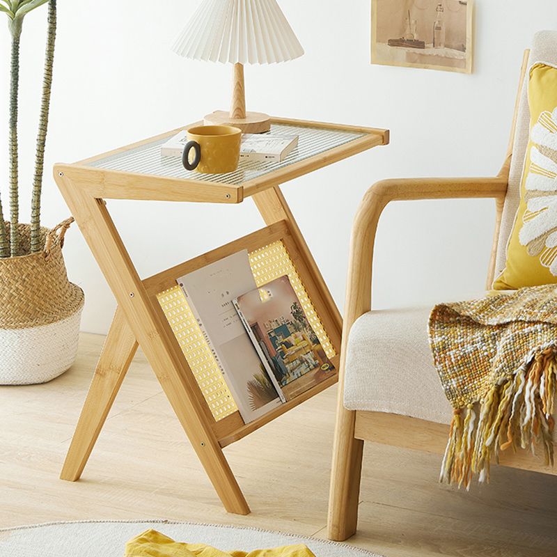 14" Wide Contemporary Corner Table Clear Rectangular Side Table Clearhalo 'Coffee & Accent Tables' 'End & Side Tables' 'end_side_tables' 'furn' 'furn_end_side_tables' 'Furniture' 'Living Room Furniture' 1200x1200_2a0cfc77-e276-4029-a5e1-2ad21a7a8dd2