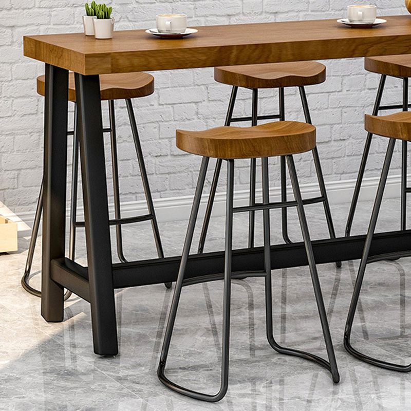 Juego de mesa de pub rectangular moderno, mesa de mostrador de madera de 1/2/4/7 piezas para comedor