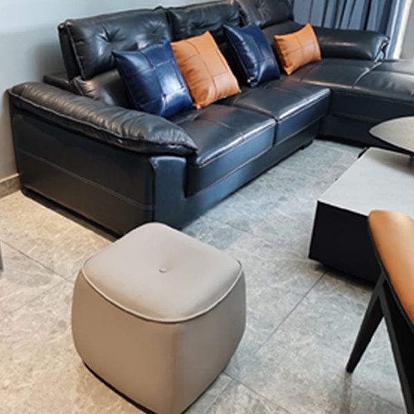 Contemporary Rectangle Shape Pouf PU Leather Upholstered Ottoman Clearhalo 'furn' 'furn_ottomans_poufs' 'Furniture' 'Living Room Furniture' 'Ottomans & Poufs' 'ottomans_poufs' 1200x1200_2a0e58d2-4cb1-4317-83dc-83e6ab926a41