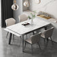 Contemporary 1/2/5/7 Pieces Furniture Rectangle Stone Dining Set in White Clearhalo 'Dining Room Sets' 'Dining Tables & Seating' 'dining_room_set' 'furn' 'furn_dining_room_set' 'Furniture' 'Kitchen & Dining Furniture' 1200x1200_2a0e7918-f2c9-41fa-a81f-deb913e3b597