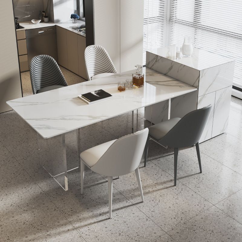 Minimalist Acrylic Dining Table Sets 1/4/5 Pieces Home Table and Chairs