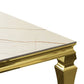 Metal Traditional Luxury Rectangle Dining Table Sintered Stone Table with 4 Legs Clearhalo ' dining_table' 'Dining Tables & Seating' 'Dining Tables' 'furn' 'furn_dining_table' 'Furniture' 'furniture_dining_table' 'Kitchen & Dining Furniture' 'kitchen&dining_furn' 'kitchen' 'kitchen_dining_table' 1200x1200_2a10bad1-355e-4b4d-8557-5bcec65799c5