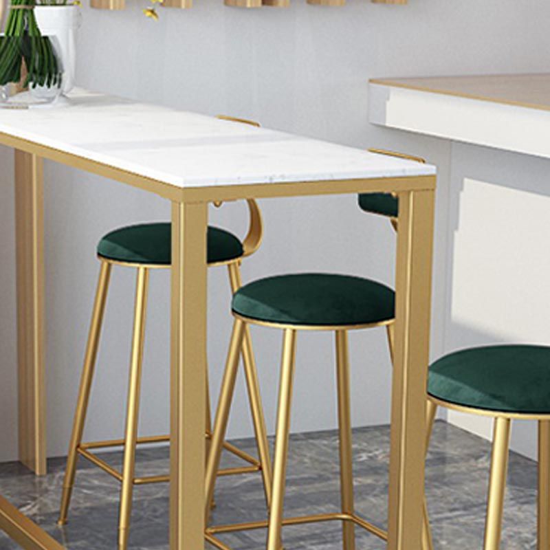 Rectangle Living Room Pub Height Dining Table Contemporary Marble Bistro Table Clearhalo 'Bar Furniture' 'Bar Tables' 'bar_tables' 'furn' 'furn_bar_tables' 'Furniture' 'Kitchen & Dining Furniture' 1200x1200_2a10fa4b-30e4-458c-8c22-df02a7387f9f