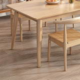 Contemporary Round Dining Table Solid Wood Dinner Table with 4 Legs Clearhalo 'Dining Tables & Seating' 'Dining Tables' 'dining_table' 'furn' 'furn_dining_table' 'Furniture' 'Kitchen & Dining Furniture' 1200x1200_2a120d0a-509c-4526-9371-fb24504a0a01
