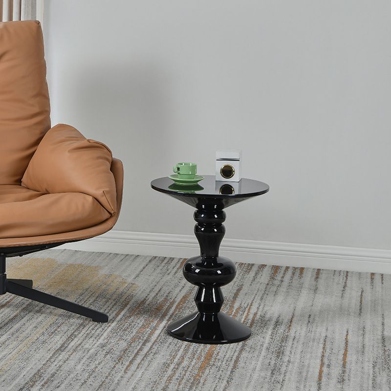 Contemporary End Table Wood Pedestal Round Living Room Side End Table Clearhalo 'Coffee & Accent Tables' 'End & Side Tables' 'end_side_tables' 'furn' 'furn_end_side_tables' 'Furniture' 'Living Room Furniture' 1200x1200_2a1348be-a897-4e19-9d06-f350ecd2b7f4