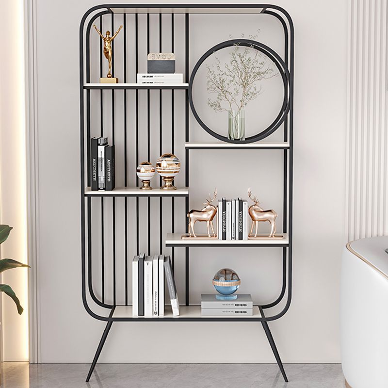 Metal Open Back Bookshelf Standard Shelves Included Bookcase for Study Room Clearhalo 'Bookcases' 'furn' 'furn_bookcases' 'Furniture' 'Office Furniture' 1200x1200_2a13afbe-7e7e-4c6e-9e06-b7ff967fa033