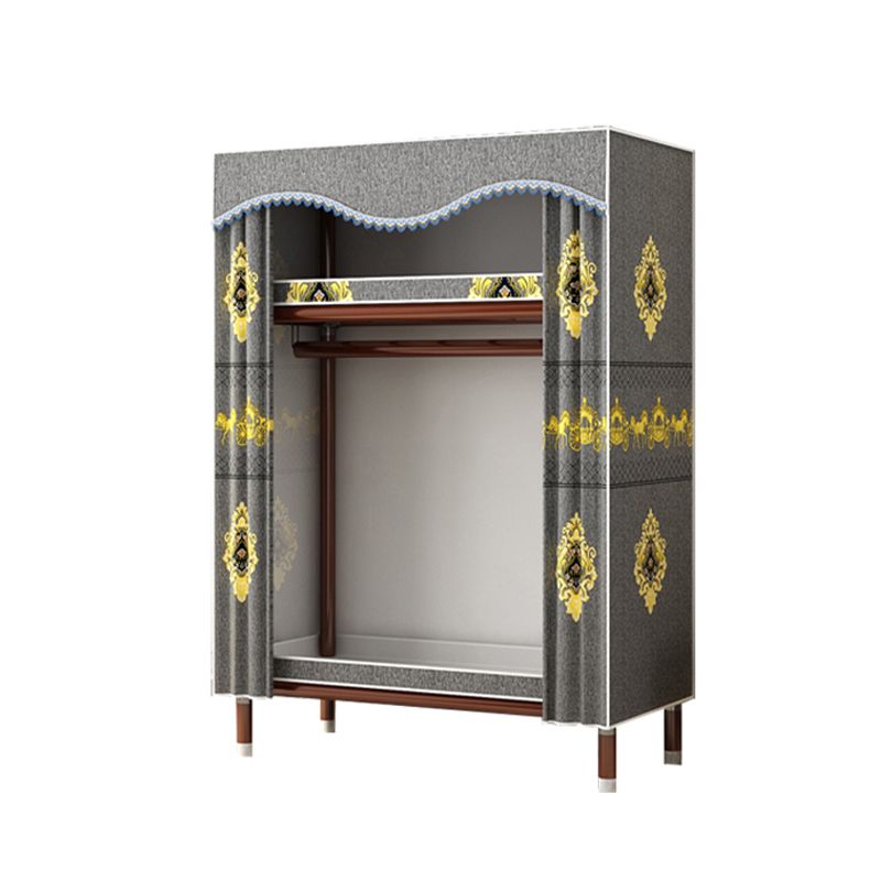 Modern Style Wardrobe Armoire Steel Frame Wardrobe for Bedroom Clearhalo 'Armoires & Wardrobes' 'armoires_wardrobes' 'Bedroom Furniture' 'furn' 'furn_armoires_wardrobes' 'Furniture' 1200x1200_2a1668cd-3fc0-479d-990f-541098ba69d0