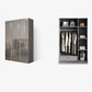 Contemporary Style Wood Wardrobe Gray Colour 1-Drawer Wardrobe Closet for Home Clearhalo 'Armoires & Wardrobes' 'armoires_wardrobes' 'Bedroom Furniture' 'furn' 'furn_armoires_wardrobes' 'Furniture' 1200x1200_2a169eeb-5e38-43d1-9f9d-16385b5eea5e