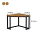 Sled Wooden Writing Desk Industrial Corner Office Desk for Home