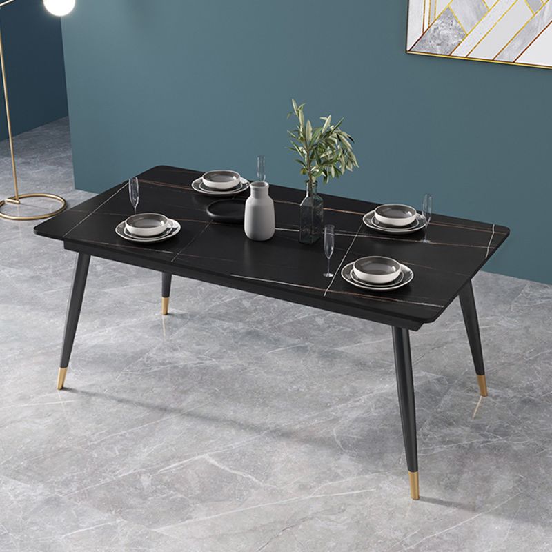 Glam 1/2/3/5/7 Pieces Dining Set Sintered Stone Dining Table Set for Home Use Clearhalo 'Dining Room Sets' 'Dining Tables & Seating' 'dining_room_set' 'furn' 'furn_dining_room_set' 'Furniture' 'furniture_dining_room_set' 'Kitchen & Dining Furniture' 'kitchen&dining_furn' 'kitchen' 1200x1200_2a175aa2-fc6b-4b88-9edc-01678abe67a6