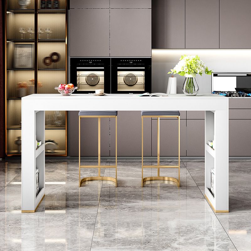 Modern Style Sintered Stone Table Dining Bar Counter Table for Kitchen Clearhalo 'Bar Furniture' 'Bar Tables' 'bar_tables' 'furn' 'furn_bar_tables' 'Furniture' 'furniture_bar_tables' 'Kitchen & Dining Furniture' 1200x1200_2a1831cf-d049-4570-99e9-84ca52b3bb7a